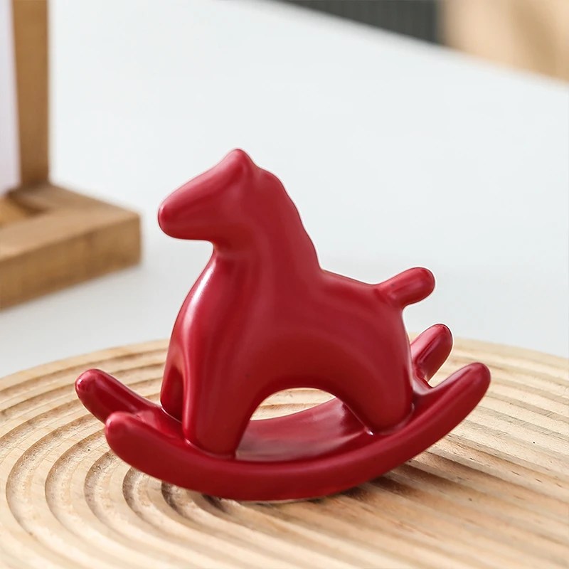 ornement de poney en céramique, cheval à bascule, cérémonie de thé, table à thé à collectionner/bureau, mignon pour l'année du cheval ornement de poney en céramique, cheval à bascule, cérémonie de thé, table à thé à collectionner/bureau, mignon pour l'année du cheval