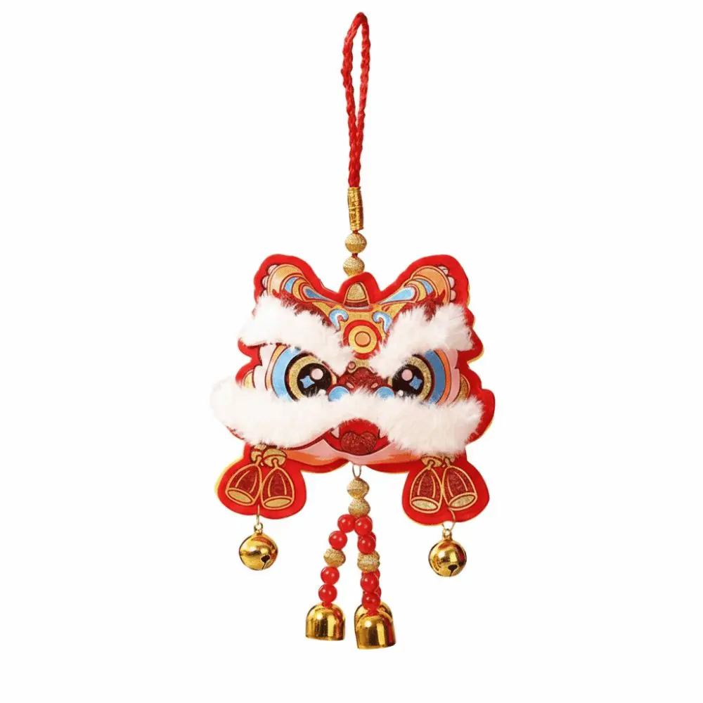 décoration traditionnelle du nouvel an chinois, carillon éolien de bénédiction du lion de réveil avec cloches, décoration murale de voiture suspendue décoration traditionnelle du nouvel an chinois, carillon éolien de bénédiction du lion de réveil avec cloches, décoration murale de voiture suspendue