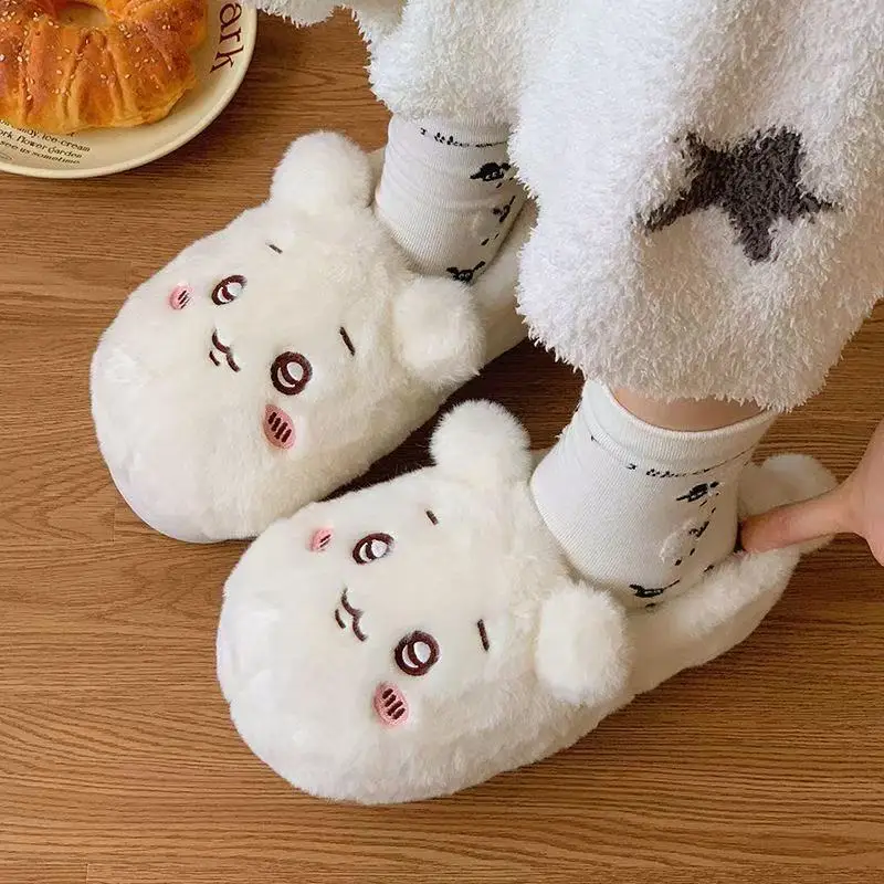 kawaii chiikawa pantoufles en peluche anime usagi maison chaussures dessin animé chaud doux antidérapant intérieur pantoufles chambre pantoufles chaudes kawaii chiikawa pantoufles en peluche anime usagi maison chaussures dessin animé chaud doux antidérapant intérieur pantoufles chambre pantoufles chaudes
