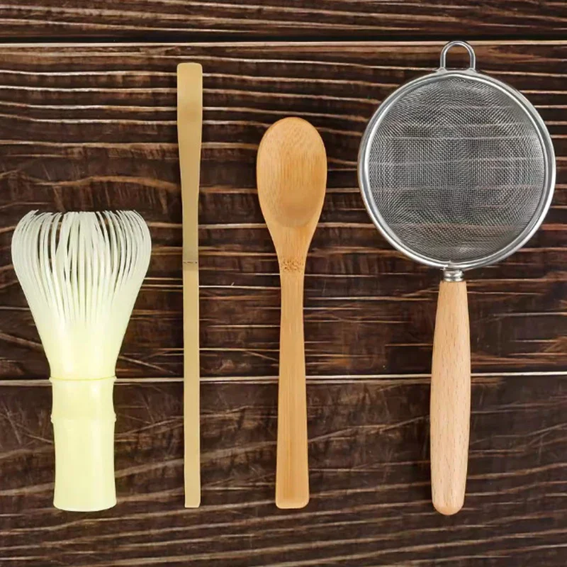 service à thé matcha japonais pour débutants, kit de démarrage avec fouet matcha, cuillère à thé, ensemble de fouet matcha réutilisable, 4 pièces service à thé matcha japonais pour débutants, kit de démarrage avec fouet matcha, cuillère à thé, ensemble de fouet matcha réutilisable, 4 pièces