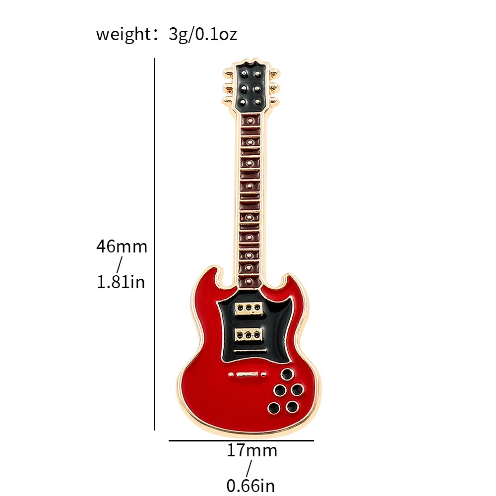 mini broche de guitare électrique vintage, badge en métal à la mode, broche d'instrument de musique pour sac d'étudiant, accessoires de bijoux kpop mini broche de guitare électrique vintage, badge en métal à la mode, broche d'instrument de musique pour sac d'étudiant, accessoires de bijoux kpop