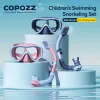 COPOZZ-Masque de plongée sous-marine et lunettes anti-buée pour enfant, ensemble de tubes à ories facile COPOZZ-Masque de plongée sous-marine et lunettes anti-buée pour enfant, ensemble de tubes à ories facile