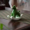 ornement de poney en céramique, cheval à bascule, cérémonie de thé, table à thé à collectionner/bureau, mignon pour l'année du cheval