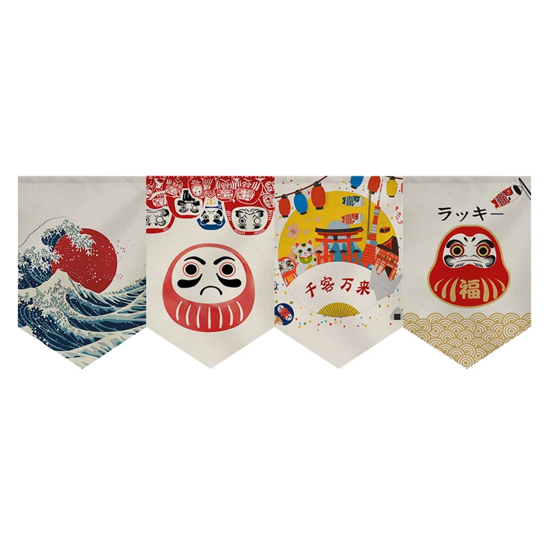 rideau de porte triangulaire noren japonais, porte courte, fanion de cuisine, porte de séparation, porche dominant, bannière de confrontation, décor personnalisé rideau de porte triangulaire noren japonais, porte courte, fanion de cuisine, porte de séparation, porche dominant, bannière de confrontation, décor personnalisé
