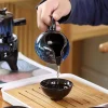 service à thé semi automatique, service à thé chinois en céramique, tasse à thé en argile violette, service à théière kung fu, 8 pièces