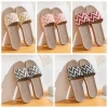 pantoufles confortables à rayures en lin de style ethnique, pantoufles plates antidérapantes en patchwork doux, chaussures à absorption de la sueur, sandales pour la maison