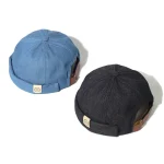 Chapeau sans bord vintage en coton pour hommes et femmes, bonnet respirant, chapeaux rétro réglables, casquette de marin, niche, propriétaire, hip hop Chapeau sans bord vintage en coton pour hommes et femmes, bonnet respirant, chapeaux rétro réglables, casquette de marin, niche, propriétaire, hip hop