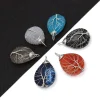 Pierre naturelle arbre de vie motif Dragon Agate pendentif coloré 30x48mm fabrication de bijoux collier à faire soi-même boucles d’oreilles accessoires cadeau Pierre naturelle arbre de vie motif Dragon Agate pendentif coloré 30x48mm fabrication de bijoux collier à faire soi-même boucles d’oreilles accessoires cadeau