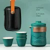 service à thé de camping en plein air portable, kit de théière, tasse de voyage, tasse exécutif, kung fu, voyage d'affaires