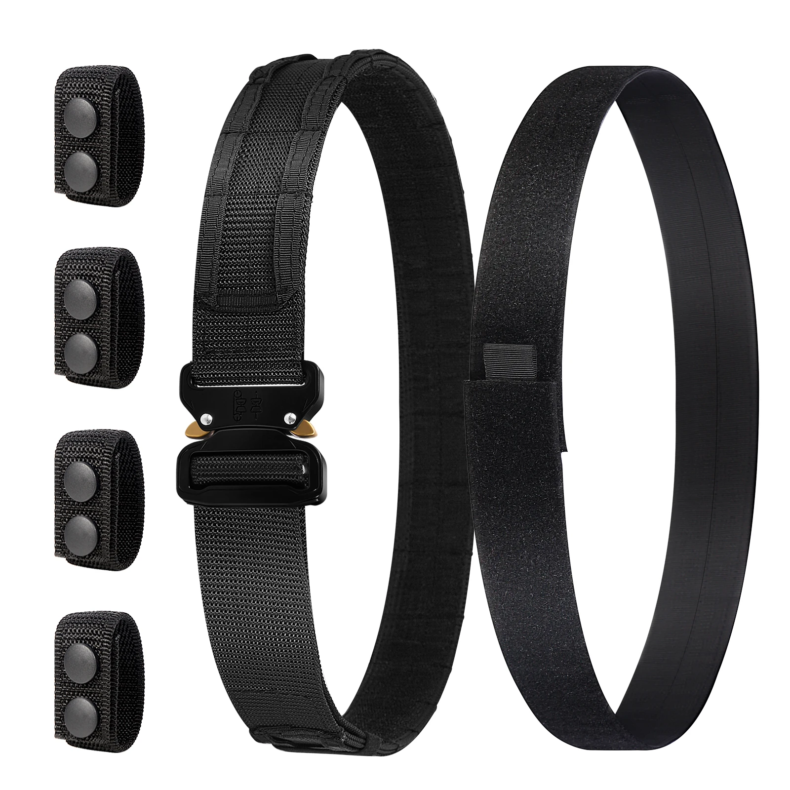 Ceinture de combat tactique MOLLE 1.75 pouces, avec 4 boucles interchangeables, sangle en Nylon robuste, cadeau pour hommes Ceinture de combat tactique MOLLE 1.75 pouces, avec 4 boucles interchangeables, sangle en Nylon robuste, cadeau pour hommes