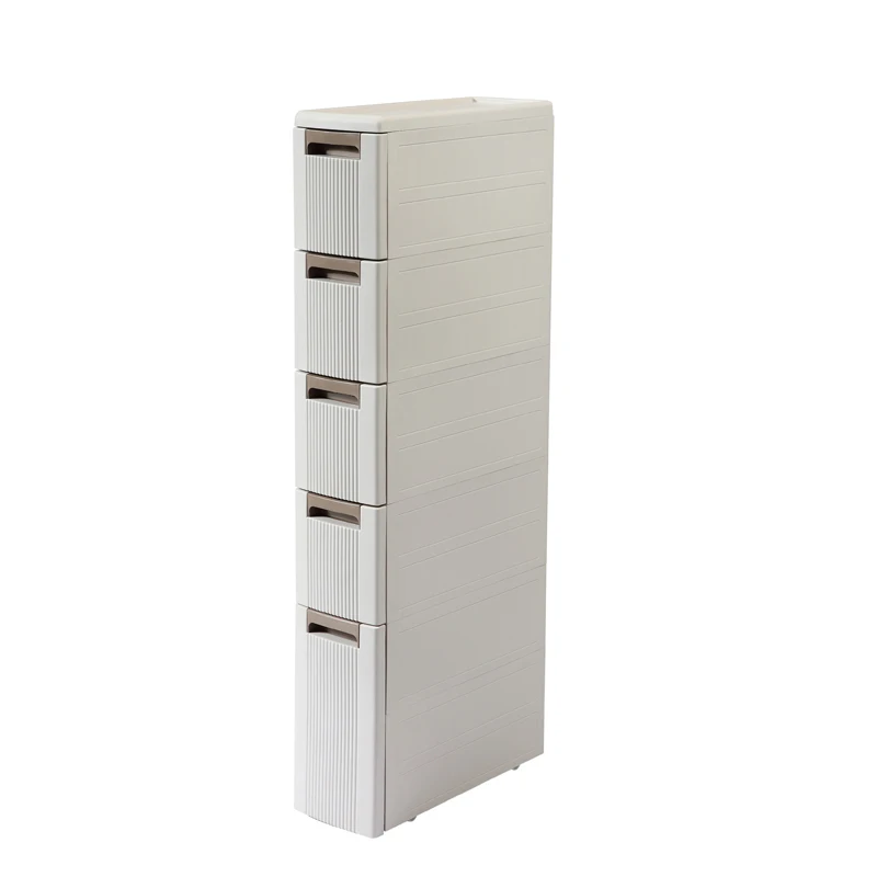 armoire latérale de style japonais pour cuisine, réfrigérateur, unité de rangement sur pied pour salle de bain, étagère de rangement à tiroirs multicouches de 18cm armoire latérale de style japonais pour cuisine, réfrigérateur, unité de rangement sur pied pour salle de bain, étagère de rangement à tiroirs multicouches de 18cm