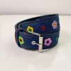 ceinture en jean rétro réglable y2k, décontractée, harajuku, style coréen, tissu floral, décoration de pantalon, accessoires pour vêtements