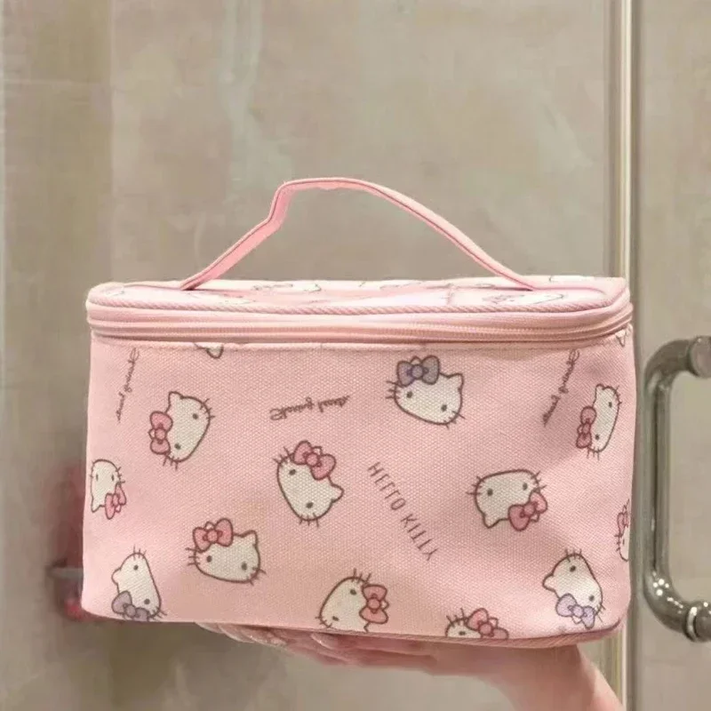 sac de maquillage japonais rose hello kitty, sac de rangement portable de dessin animé kawaii mignon hello kitty, cadeau d'anniversaire sac de maquillage japonais rose hello kitty, sac de rangement portable de dessin animé kawaii mignon hello kitty, cadeau d'anniversaire