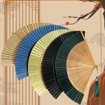 Éventail pliant en bambou de style chinois, pour accessoires de phtalanterie, décoration de maison, de mariage, ornements, cadeau artisanal Éventail pliant en bambou de style chinois, pour accessoires de phtalanterie, décoration de maison, de mariage, ornements, cadeau artisanal