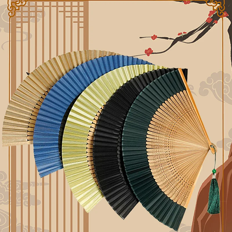 Éventail pliant en bambou de style chinois, pour accessoires de phtalanterie, décoration de maison, de mariage, ornements, cadeau artisanal Éventail pliant en bambou de style chinois, pour accessoires de phtalanterie, décoration de maison, de mariage, ornements, cadeau artisanal