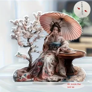 Les ornements décoratifs Geisha conviennent à des décorations traditionnelles japonaises à thème pour l&rsquo;art de table de la chambre à coucher de la maison