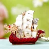 mignon dragon bateau à voile navire pendentif à breloque strass cristal voiture sac à main porte clés bijoux mariage créatif fête cadeau