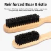 peigne de coiffure en bambou, brosse à cheveux en poils de sanglier pour femmes et hommes, peigne à barbe, brosse de nettoyage pour barbier, outils de salon de coiffure