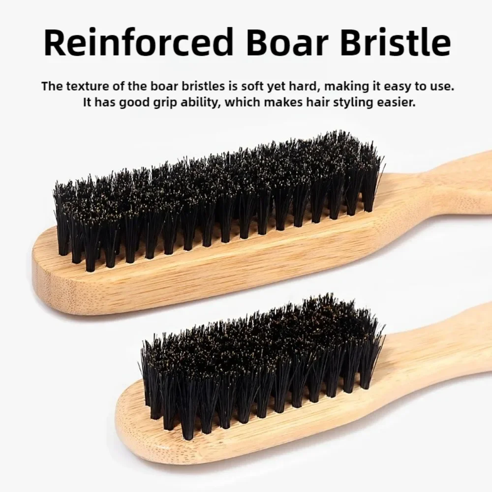 peigne de coiffure en bambou, brosse à cheveux en poils de sanglier pour femmes et hommes, peigne à barbe, brosse de nettoyage pour barbier, outils de salon de coiffure peigne de coiffure en bambou, brosse à cheveux en poils de sanglier pour femmes et hommes, peigne à barbe, brosse de nettoyage pour barbier, outils de salon de coiffure