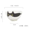 filles en céramique de dessin animé coréen, bol de chat, bols à riz ménagers, petit déjeuner pour enfants, ustensiles de cuisine à domicile, vaisselle, 4 po