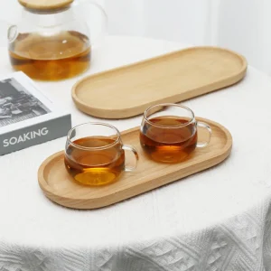 Plateau d’isolation thermique rond en bois massif, assiette à Dessert, assiette de fruits secs de style japonais, plateau à thé ovale, vaisselle de cuisine Plateau d’isolation thermique rond en bois massif, assiette à Dessert, assiette de fruits secs de style japonais, plateau à thé ovale, vaisselle de cuisine