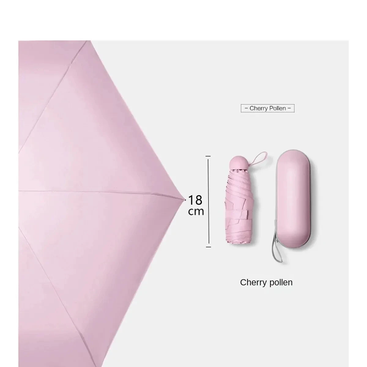 parapluie à capsules portable, mini pare soleil, protection solaire, poignée en alliage de caoutchouc noir, pliable, double usage parapluie à capsules portable, mini pare soleil, protection solaire, poignée en alliage de caoutchouc noir, pliable, double usage
