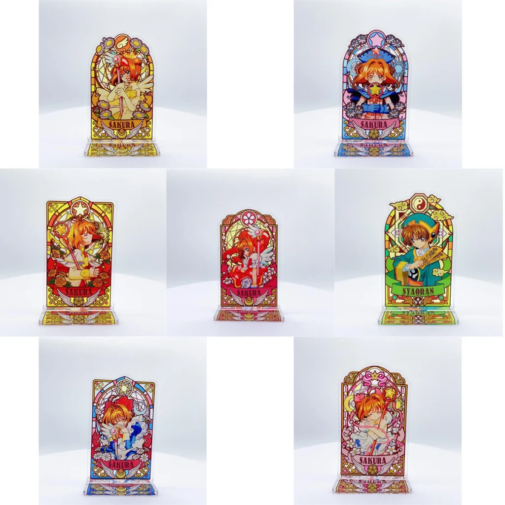 Support en acrylique pour figurine de dessin animé Captor Sakura, plaque modèle KINOMOTO SAKURA LI SYAORAN, 1 pièce, décor de bureau, signe debout, cadeau pour Fans de jeu Support en acrylique pour figurine de dessin animé Captor Sakura, plaque modèle KINOMOTO SAKURA LI SYAORAN, 1 pièce, décor de bureau, signe debout, cadeau pour Fans de jeu