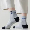 chaussette en coton pour hommes sport respirant doux lettre mode baskets haute élastique moyen tube bas serviette sox été course