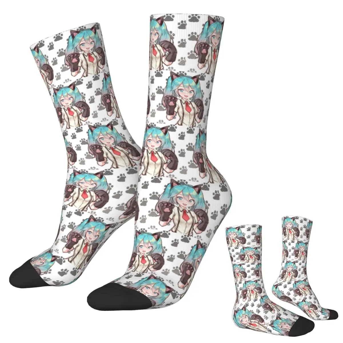 Hatsune Miku Nekko Kawaii chaussettes Harajuku bas de haute qualité toutes saisons chaussettes longues accessoires pour cadeaux homme femme Hatsune Miku Nekko Kawaii chaussettes Harajuku bas de haute qualité toutes saisons chaussettes longues accessoires pour cadeaux homme femme