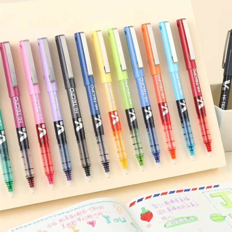 Stylo à bille roulante à encre liquide pure extra fine, stylos gel Pilot V5, pointe illac, 12 couleurs assorties, pointe haute patch, 0.5mm, Japon Stylo à bille roulante à encre liquide pure extra fine, stylos gel Pilot V5, pointe illac, 12 couleurs assorties, pointe haute patch, 0.5mm, Japon
