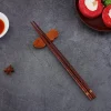 baguettes à sushi japonais en bois naturel, Écologique, réutilisable, coréen, chinois, ensemble de 5 paires