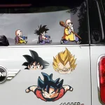Dragon Ball Son Goku autocollant de voiture drôle mignon Figure autocollants décoration pour coffre pare-brise pare-chocs moto casque accessoires