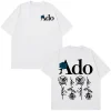 ado blue rose 2025 tour du monde hibana t shirt hommes femmes mode t shirt à manches courtes esthétique à la mode décontracté ample t shirts hauts
