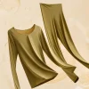 1/2 pièces flarixa sans couture sous vêtement thermique ensemble femmes première couche thermique haut long johns costume hiver thermo vêtements dames mince