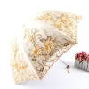 a36t lace uv parasol pliant 3d fleur broderie parapluie extérieur parasol été mariage fleur parapluie