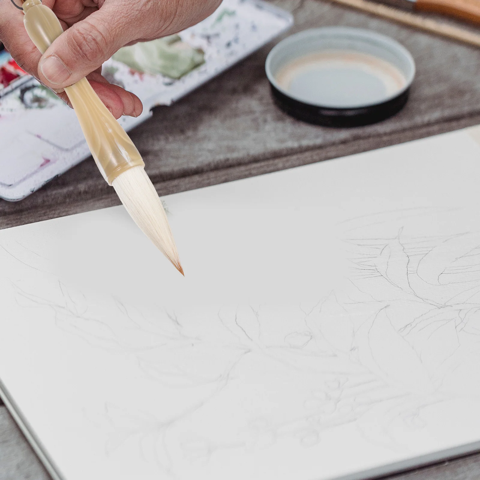 stylo pinceau de calligraphie chinoise, outil d'absorption d'encre lisse de haute qualité pour la peinture, papeterie d'art de calligraphie traditionnelle et stylo pinceau de calligraphie chinoise, outil d'absorption d'encre lisse de haute qualité pour la peinture, papeterie d'art de calligraphie traditionnelle et