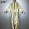 winyi bohème kimono lâche cardigan tenues de plage femme couvrir robe de soirée longue vers le bas manteau maxi robe de luxe vêtements de plage
