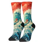 Ukiyoe Wave Art chaussettes unisexe confortable chaud antidérapant rétro mode chaussettes décontractées nouveauté Design créatif heureux chaussettes cadeau amusant Ukiyoe Wave Art chaussettes unisexe confortable chaud antidérapant rétro mode chaussettes décontractées nouveauté Design créatif heureux chaussettes cadeau amusant