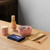 9pcs japanese matcha set with ceramic bowl, bamboo matcha whisk and tea spoon, tea making tools, gifts