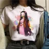 démon slayer t shirt femmes kimetsu no yaiba nezuko t shirt femme tanjirou kamado graphique t shirt japonais anime manga t shirt
