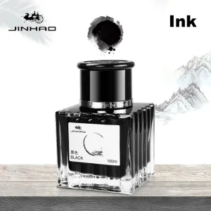 Jinhao – stylo à plume chinois en verre, 50/100ml, en bouteille, pour écriture, calligraphie, cartouche d&rsquo;encre, fournitures scolaires et de bureau, papeterie