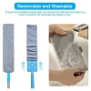 vadrouille de nettoyage domestique duster ; poignée extensible pour brosse de chevet ; outil de nettoyage de canapé ; idéal pour le dépoussiérage