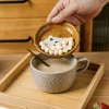 chat de dessin animé japonais avec couvercle, tasse à café, tasse de petit déjeuner mignonne, tasse à café créative, tasse à lait, tasse d'eau pour couple avec couvercle