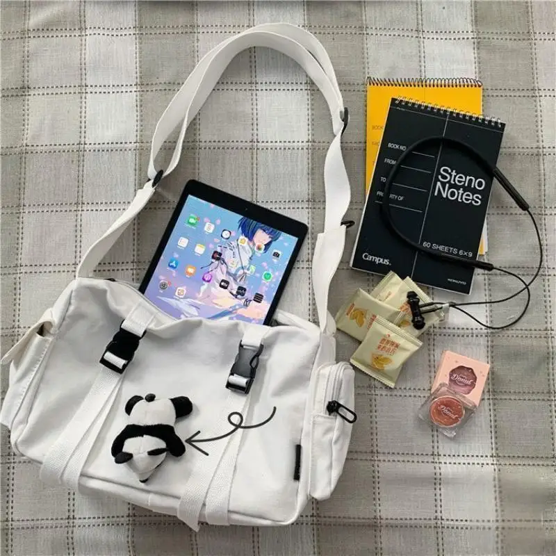 sac messager japonais harajuku pour femmes, sacs à bandoulière en toile de couleur unie pour étudiantes, sacs à main de grande capacité, sac à bandoulière sac messager japonais harajuku pour femmes, sacs à bandoulière en toile de couleur unie pour étudiantes, sacs à main de grande capacité, sac à bandoulière