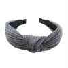tricoté noué solide large bandeaux femmes filles nouvelle mode cheveux cerceau simple croix noeud bandeaux chapeaux cheveux accessoires