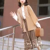 ensemble hanfu trois pièces brodé – hanfu modifié original avec éléments han féminins, style de la dynastie ming, usage quotidien polyvalent