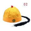 chapeau traditionnel de la ociastie des prairie chinois pour enfant, tenue de sauna, cosplay, costume d'opéra de pékin, casquette vintage de ix, chapeau de la ociastie qing pour homme