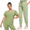 vêtements de salle d'opération violets, uniformes médicaux, ensemble de gommages de travail d'hôpital, combinaison de chirurgie dentaire pour infirmière médicale, vêtements de travail