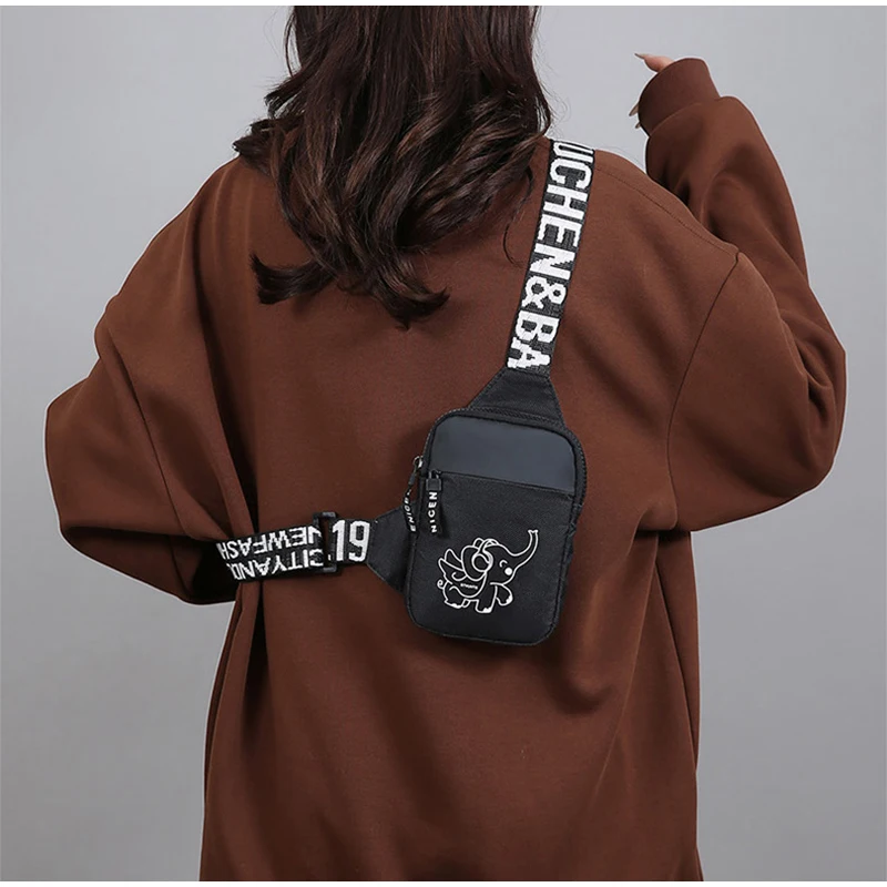 sac à bandoulière de personnalité japonaise, sac à bandoulière de marque de mode, petit sac de poitrine imprimé créatif, sac léger pour téléphone portable sac à bandoulière de personnalité japonaise, sac à bandoulière de marque de mode, petit sac de poitrine imprimé créatif, sac léger pour téléphone portable