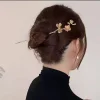 Épingle à cheveux élégante en forme de fleur de cerisier, en alliage japonais, avec motif floral rose, parfaite pour les petits pains hauts, occasions formelles de style Hanfu